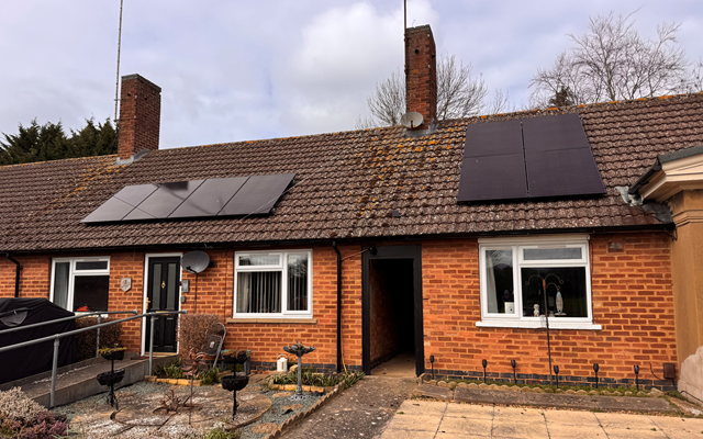 Darren Reeves, Rugby Borough Council housing maintenance officer, visited one of the first homes to benefit from the council's £21 million Give Your Home a Glow Up programme.